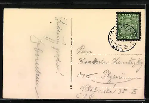 AK Hvar, Ort mit Meerblick