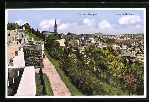 AK Belgrad, Totalansicht von Kalemegdan gesehen