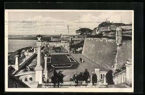 AK Belgrade, Kalemegdan, Vue sur le Danube