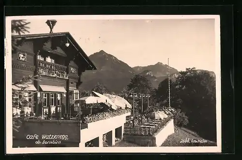 AK Dornbirn, Cafe Watzenegg mit Terrasse