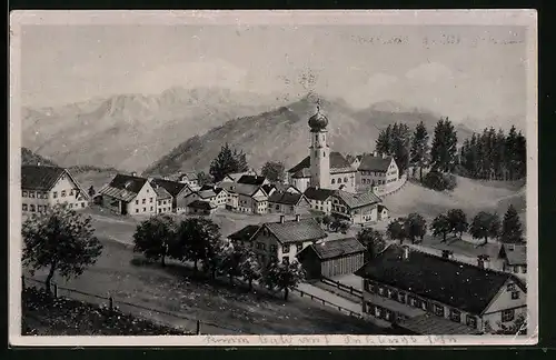 AK Sulzberg, Teilansicht mit Kirche
