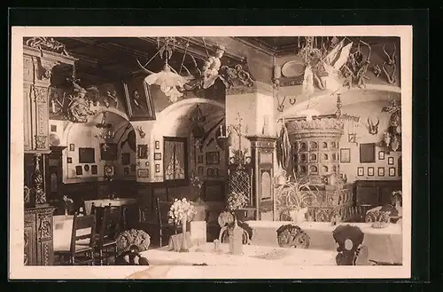 AK Bregenz, Hotel Bahnhof, Altdeutsche Weinstube