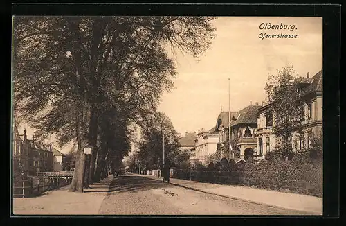 AK Oldenburg, Blick zur Ofenerstrasse
