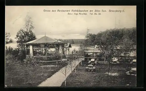 AK Strausberg, Restaurant Rotkäppchen am Bötz-See