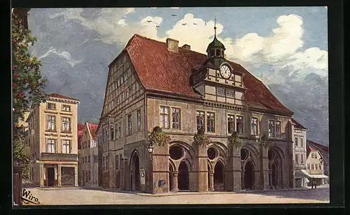 Künstler-AK Minden i. W., Rathaus