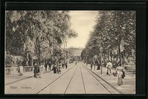 AK Trier, Strassenpartie in der Nordallee