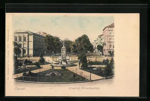AK Kassel, Brunnen am Friedrich-Wilhelmplatz