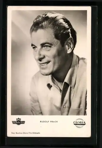 AK Schauspieler Rudolf Prack mit freundlichem Lächeln