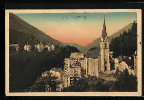 AK Badgastein, Totale mit Kirche