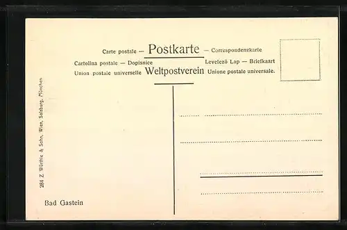 AK Bad Gastein, Gesamtansicht, Wasserfall