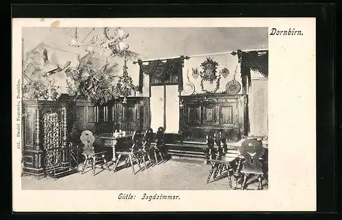 AK Dornbirn, Gasthof Gütle - Jagdzimmer