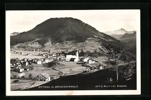 AK Hittisau, Totalansicht aus der Vogelschau