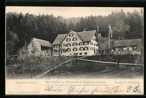 AK Schwarzach b. Bregenz, Gasthof Bad Ingrüne