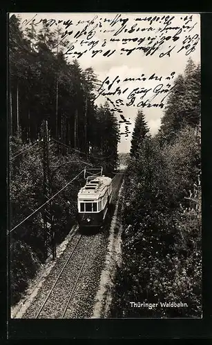 AK Ansicht der Thüringer Waldbahn
