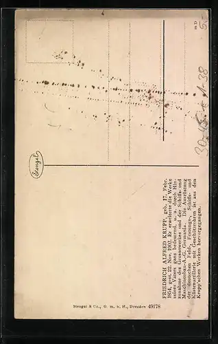 Künstler-AK Portrait von Friedrich Alfred Krupp im Halbprofil