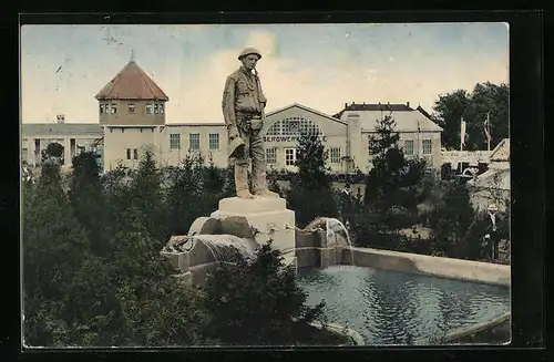 AK Freiburg, Erzgebirgs-Ausstellung 1912, Brunnen