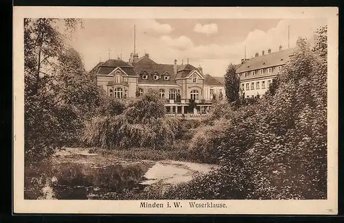 AK Minden i. W., Gasthaus zur Weserklause