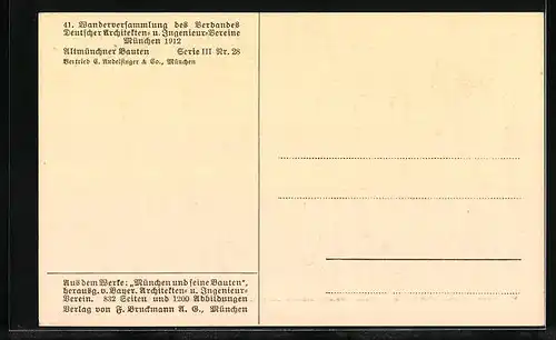 Künstler-AK München, Altbauten in der Schwabinger Gasse, Ecke Theatiner- und Perusastrasse