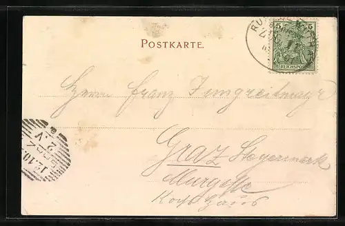 Künstler-AK Ruhla, Totalansicht