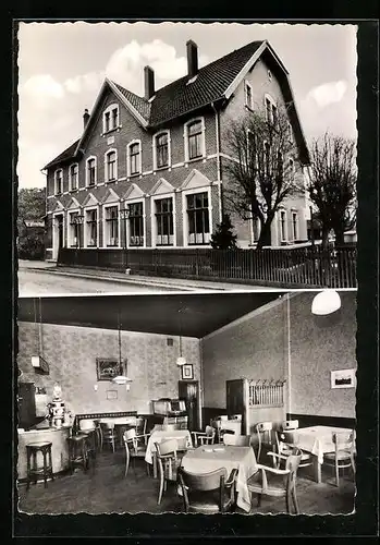 AK Hemmingen /Hann., Gasthaus zur Post, Innenansicht