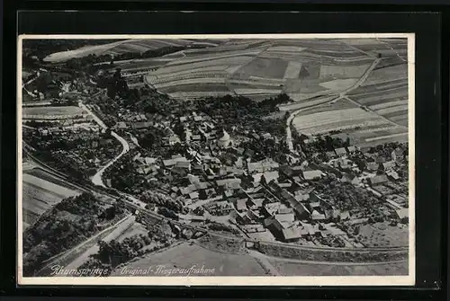 AK Rhumspringe, Fliegeraufnahme des Ortes