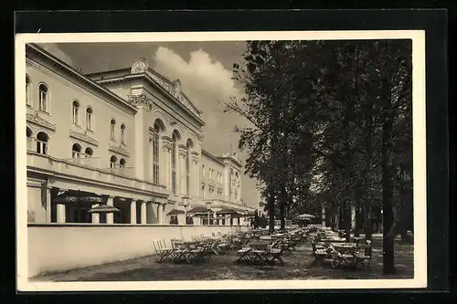 AK Schönebeck /E., Gasthof und Hotel Parkhaus Salzelmen mit Promenadengarten