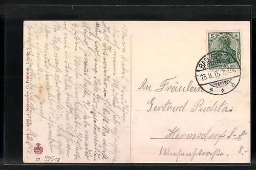 AK Bad Sulza, Partie mit Bergrat Wunderwalds Denkstein