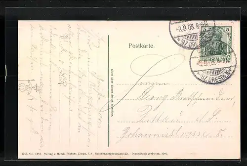 AK Hain, Totale mit Hochwald