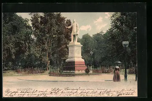 AK Wiesbaden, Kaiser Wilhelm I. Denkmal