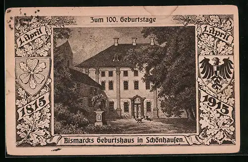 AK Schönhausen, Bismarcks Geburtshaus