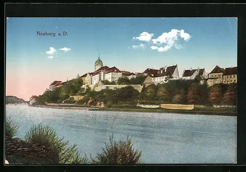 AK Neuburg a. D., Blick über die Donau