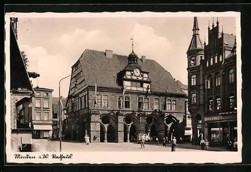 AK Minden i. W., Partie vor dem Rathaus