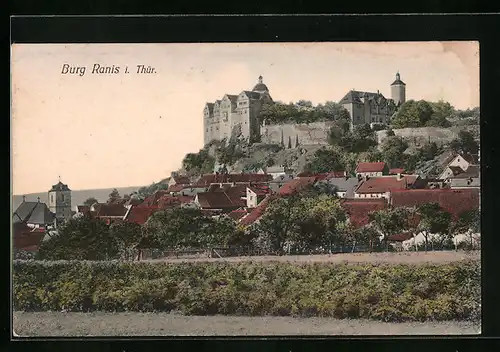 AK Ranis i. Th. Totale mit Burg