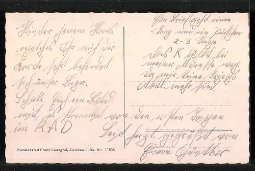 AK Glauchau i. Sa., Gründelhaus am Schwanensee