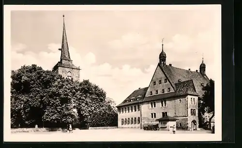 AK Sömmerda i. Thür., Rathaus und Kirche