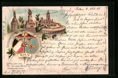 AK Deutschnationaler Handlungsgehilfen-Verband D. H. V., Denkmäler, Wappen