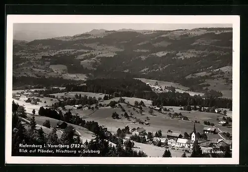 AK Riefensberg, Ortsansicht mit Blick auf Berge