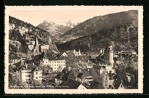 AK Feldkirch, Teilansicht mit Blick auf die Gurtisspitze