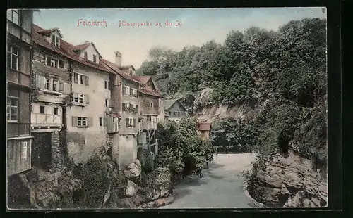 AK Feldkirch, Häuserpartie an der Ill