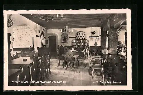 AK Feldkirch, Gasthaus Schattenburg, Ritterstube, Bierstempel