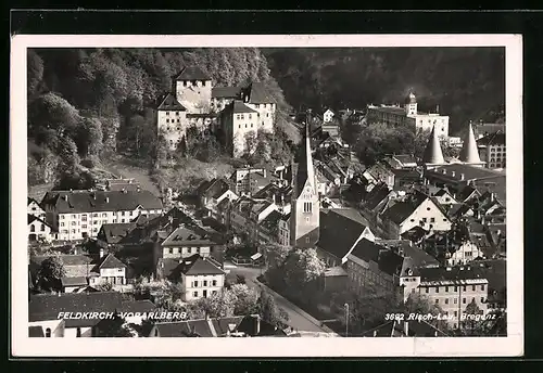 AK Feldkirch, Teilansicht mit Kirche und Burg