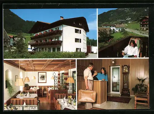 AK Truden, Gasthof Alpenrose - Aussen- und Innenansichten