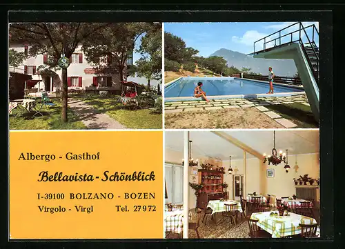 AK Bozen, Gasthof Bellavista mit Swimming Pool