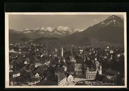 AK Dornbirn, Ballonaufnahme der Stadt