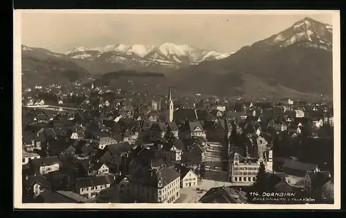 AK Dornbirn, Ballonaufnahme des Ortes