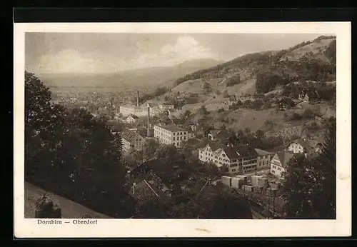 AK Dornbirn-Oberdorf, Ortsansicht aus der Vogelschau