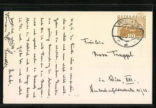 AK Andelsbuch, Ortsansicht mit Strasse und Hangspitze