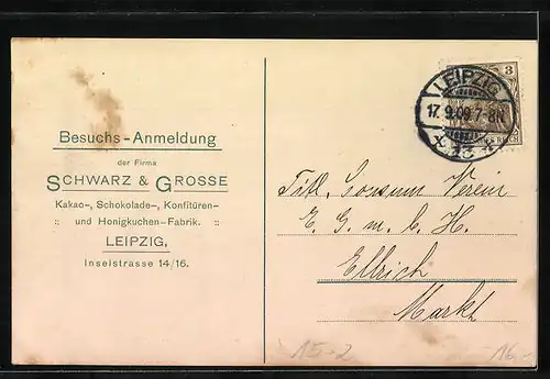 AK Leipzig, Zeppelins Luftschiff über der Stadt