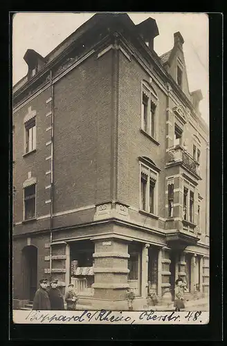 Foto-AK Boppard, Volksgasse Ecke Oberstrasse 48, Eckhaus