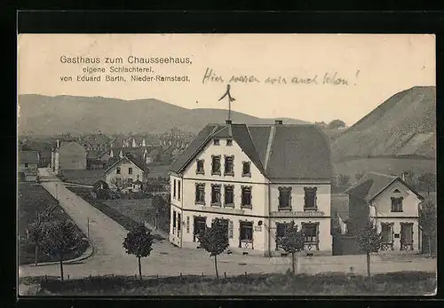 AK Nieder-Ramstadt, Gasthaus zum Chausseehaus